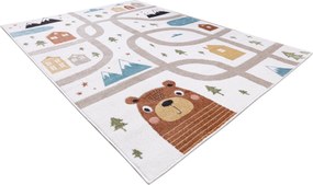 Covor FUN Polar pentru copii, străzi, pădure, cremă - SECUNDAR-COTATI PRODUSUL
