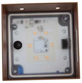 Lampă de perete de exterior maro rugină, cu LED, cu 2 lumini, IP65, solară - Charlene