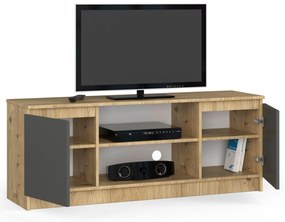 Măsuță TV Kenji (Stejar artisan + Gri). 1069931