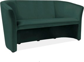 Canapea TM-3, stofa catifelata verde - Bluvel 78, 160x60x76 cm