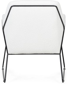 Fotoliu de design Culoare alb, MILAN