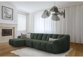 Colțar verde închis (cu colț pe partea stângă/cu șezlong) Shell – Miuform