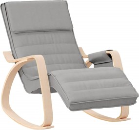 vidaXL Scaun balansoar, gri deschis, material textil