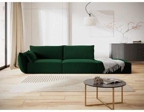 Canapea verde-închis cu tapițerie din catifea, cu colț pe partea stângă 264 cm Vanda – Mazzini Sofas