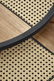 Set mese de cafea Garmina stejar auriu + rattan