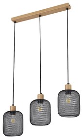 Lustra suspendata cu 3 pendule design industrial Grendel negru