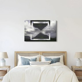 Tablou - Munții din Islanda, colaj geometric (90x60 cm)