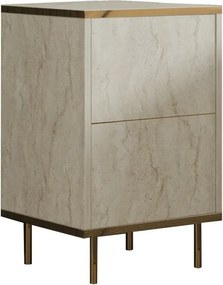 Noptieră Imaj Travertine and Gold