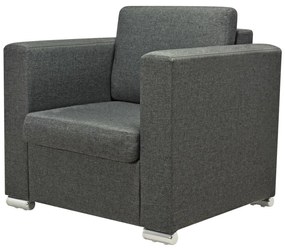 243582 vidaXL Fotoliu, gri închis, material textil