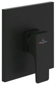 Baterie dus incastrata Villeroy&Boch Architectura Square negru mat fara corp ingropat