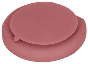 Farfurie pentru copii cărămizie din silicon 19x20,5 cm Dusky Pink – Kindsgut