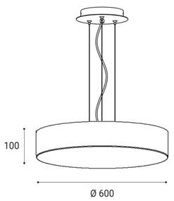 Lustră LED pe cablu dimabilă MONO LED/60W/230V LED2