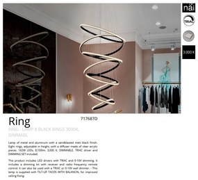 LUSTRA XXL LED DIMABILA cu telecomanda Ring 80cm, 3000K