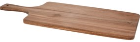 Tăviță de tăiat din lemn de acacia, cu mânere, 55 x 25 x 1,6 cm