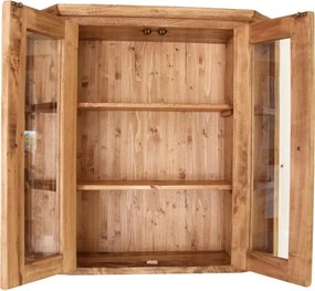 Vitrina suspendata L86 21 H75 cm, lemn masiv