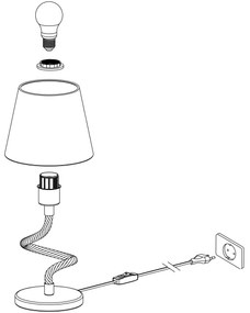 Eglo 43199 - Lampă de masă RAMPSIDE 1xE27/28W/230V