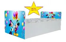 Pat Aero Party Minnie si Mickey, cu saltea, 160x80 cm