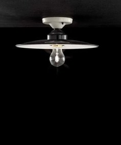 Plafoniera design retro realizata manual B-W, diametru 30cm