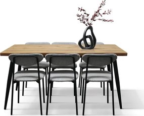 Set Geta masă 160 cm fixă + 6 scaune