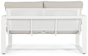 Canapea de grădină albă din aluminiu Merrigan – Bizzotto