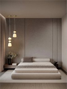 Pendul LED decorativ ceramic maro, albastru, alb, PALO