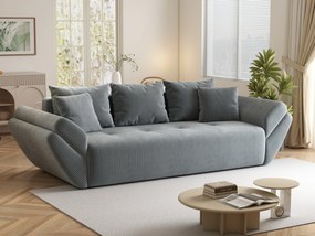 Canapea extensibilă dumonde cu ladă de depozitare si sezut confortabil din spuma high-density, Berlin Zoom Grey 250x100 cm