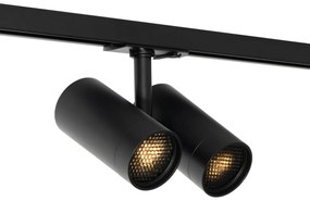 Sistem de șine modern cu 3 spoturi negru monofazat - Iconic Scopio