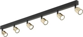 Plafonieră LED TOP 6xGU10/10W/230V negru/auriu