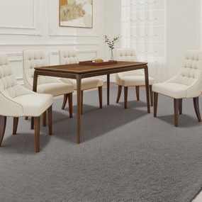 HOMCOM Covor living 200 x 140 cm, covor cu fire lungi, lavabil la mașină, antiderapant, din blană sintetică, gri deschis | Aosom Romania