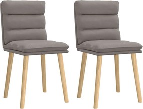 vidaXL Scaune de bucătărie, 2 buc., gri taupe, material textil