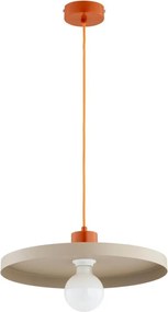 Lustră pe cablu ETERI 1xE27/15W/230V bej/cupru