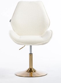 HR350N Scaun Boucle din Catifea Bază Aurie