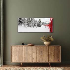 Tablou - Tren într-un peisaj înzăpezit (120x50 cm)