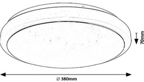 Plafonieră LED Rabalux 71183 TREVOR LED/24W/230V 3000K d. 38 cm