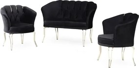 Canapea 2 locuri  Viena ,negru auriu