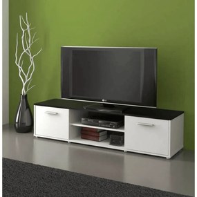 Comoda TV Zuno 159 cm alb si negru