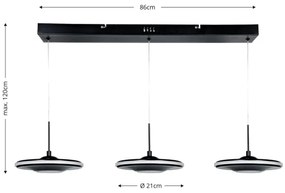 Brilagi - Lustra suspendată pe cablu VERANO, 3x LED/15W/230V