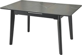 Masa extensibila OSTEN, negru cu efect de marmura, 110/140x80x76 cm