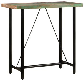 356373 vidaXL Masă de bar, 110x55x107 cm, lemn masiv reciclat și fier