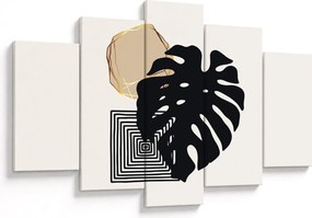 Tablou - Abstracție cu frunze tropicale N⁰2 (150x105 cm)