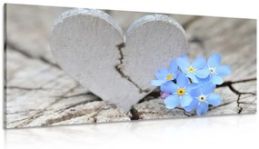 Tablou inimioară pe lemn vechi