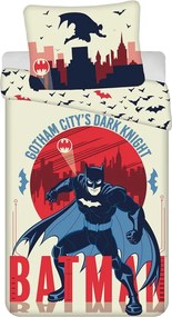 Lenjerie de pat pentru copii din bumbac pentru pat de o persoană 140x200 cm Batman "Gotham's Knight" – Jerry Fabrics