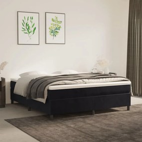 3121128 vidaXL Cadru de pat box spring, negru, 160x200 cm, catifea