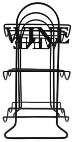 Suport Sticle Vin, din Metal Negru – 6 Sticle | Excellent Houseware