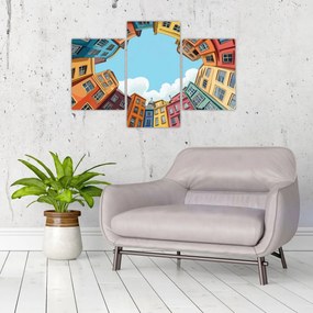Tablou - Între case (90x60 cm)