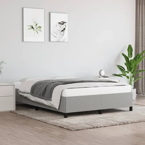 vidaXL Cadru de pat fără saltea, gri deschis, 140x200 cm, textil