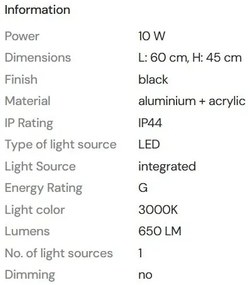 Aplica LED baie iluminat ambiental IP44 Arne 60cm