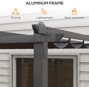 Outsunny Pergola cu Acoperis Retractabil de 3 x 4 (m) | Aosom Romania