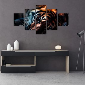 Tablou cu tigrul dormind (125x70 cm), în 40 de alte dimensiuni noi