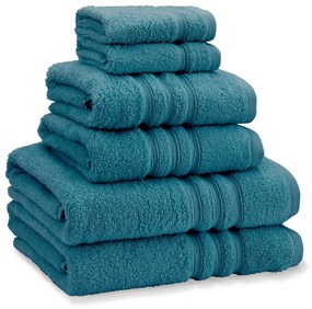 Prosoape de baie albastru-verde 6 buc. din bumbac din frotir Zero Twist – Catherine Lansfield